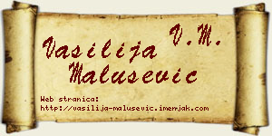 Vasilija Malušević vizit kartica